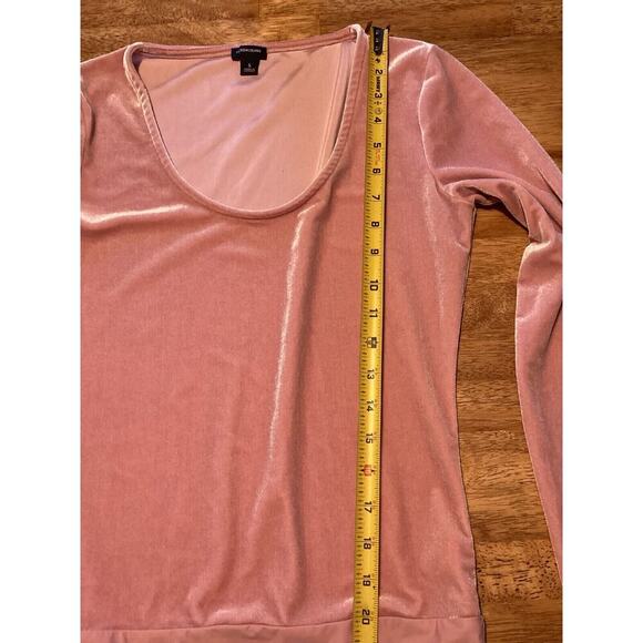 J CREW Stretch Pink Velvet Bodysuit Womens Small Balletcore Preppy - Picture 7 of 9